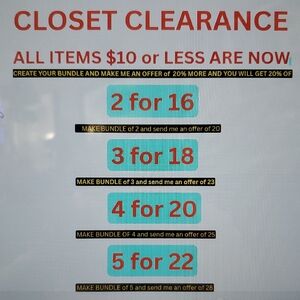 Closet Clearance Sale!